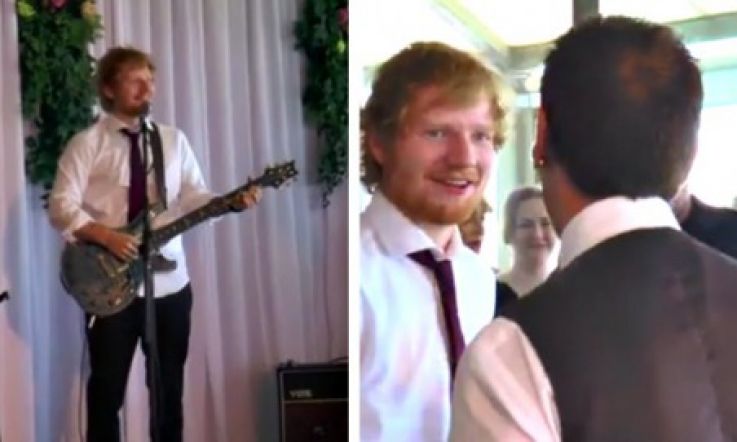 The Moment Ed Sheeran Surprises Couple at Their Wedding