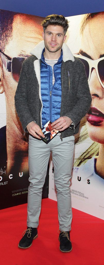 Darren Kennedy at the Irish premiere screening of Will Smiths new film Focus at Cineworld,Dublin.Picture:Brian Mcevoy