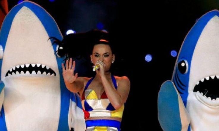 A Gander at Katy Perry's Outfits From Last Night's Super Bowl