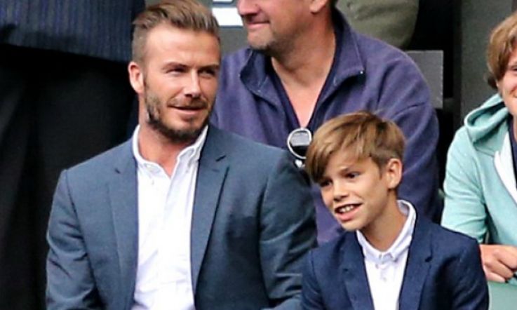 David & Romeo Beckham Were Just The Cutest at Wimbledon Yesterday