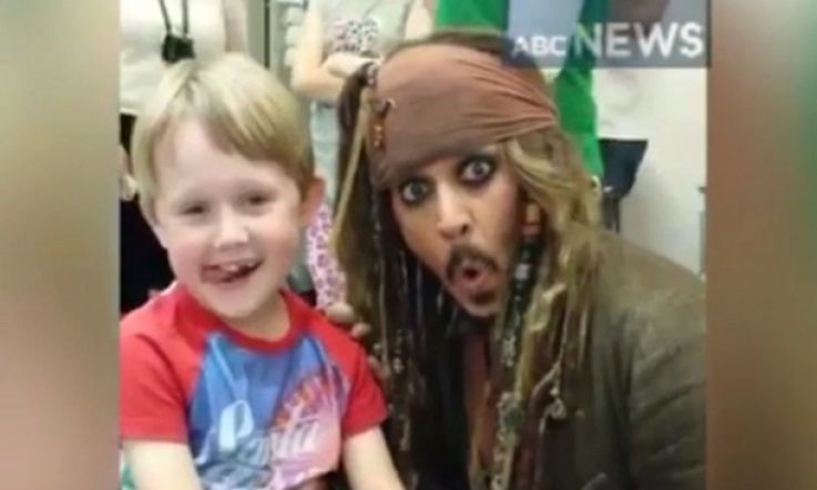 Surprise, me Hearties! Johnny Depp Delights Kids in Aussie Hospital