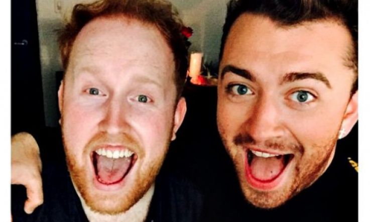 Sam Smith's Terrible Sunburn Being Cooled Down by Gavin James