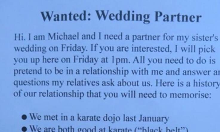 Why One Man's Search for Wedding Date is Going Viral