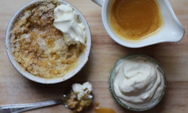 Sweet Saturday Recipe: Apple Crumble with Toffee Sauce