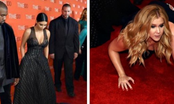 Amy Schumer 'Collapses' in Front of Kim and Kanye on Time 100 Red Carpet