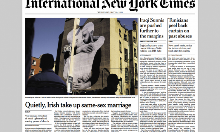 Equality Referendum Makes Front Page of New York Times