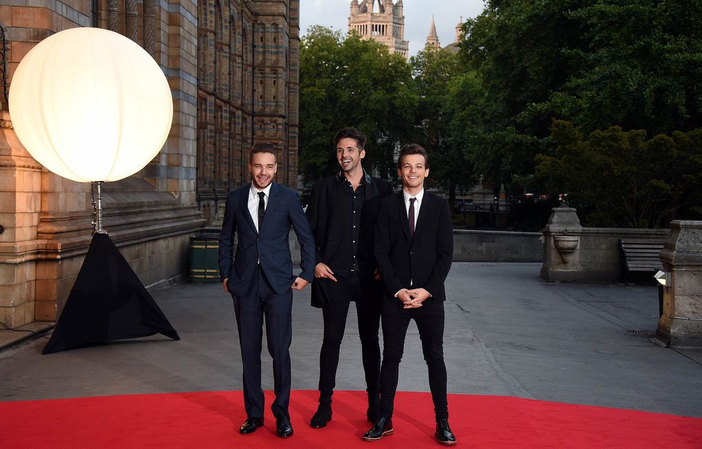 LONDON, ENGLAND - AUGUST 10:  Louis Tomlinson, Ben Haenow and Liam Payne attend the Believe in Magic Cinderella Ball at Natural History Museum on August 10, 2015 in London, England.  (Photo by Stuart C. Wilson/Getty Images)