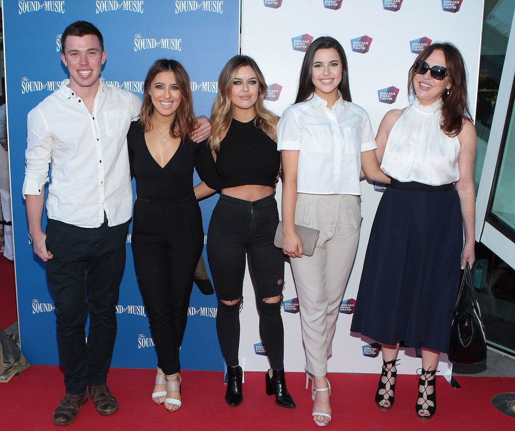 Elliott Ryan, Lottie Ryan,Bonnie Ryan ,Babette Ryan and Morah Ryan at the  opening night of The Sound of Music at The Bord Gais.Energy Theatre Dublin...Pictures:Brian McEvoy.