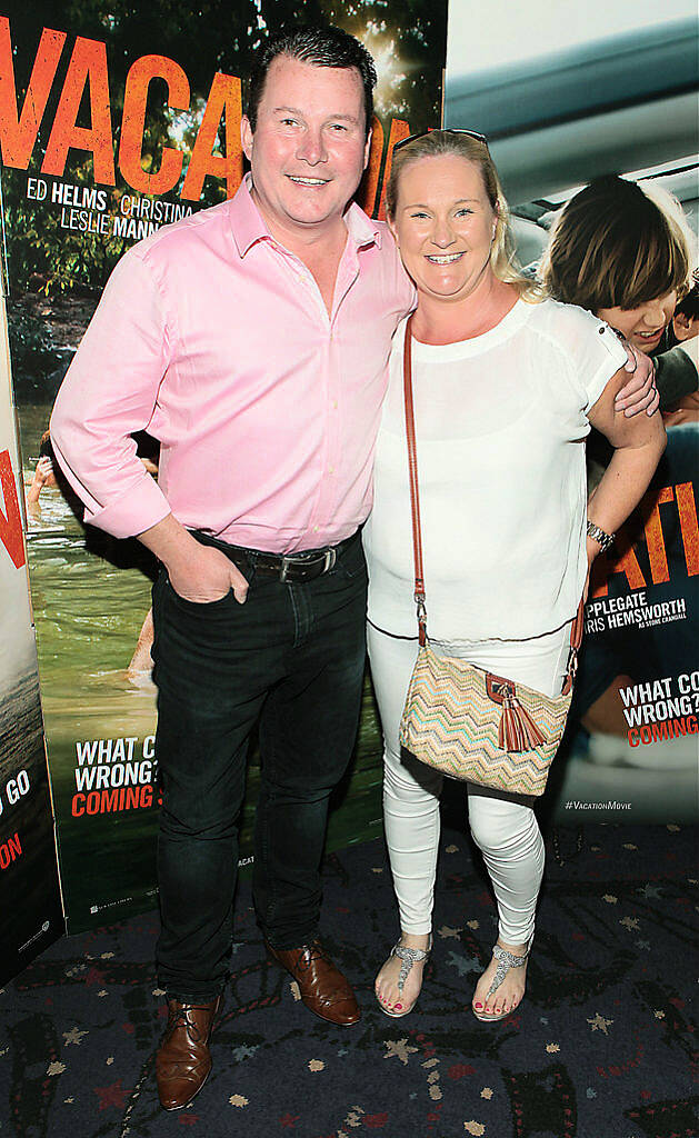 Pat Boylan and Katherine Boylan at the special preview screening of Vacation at Cineworld .Dublin..Picture:Brian McEvoy.