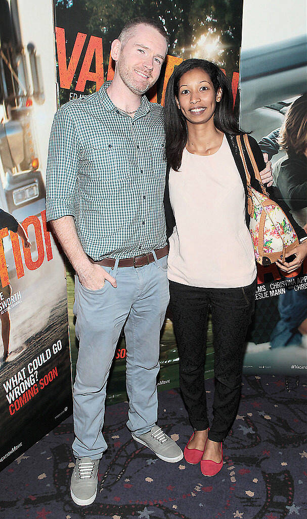 James Walsh and Vanessa Regnaud at the special preview screening of Vacation at Cineworld .Dublin..Picture:Brian McEvoy.