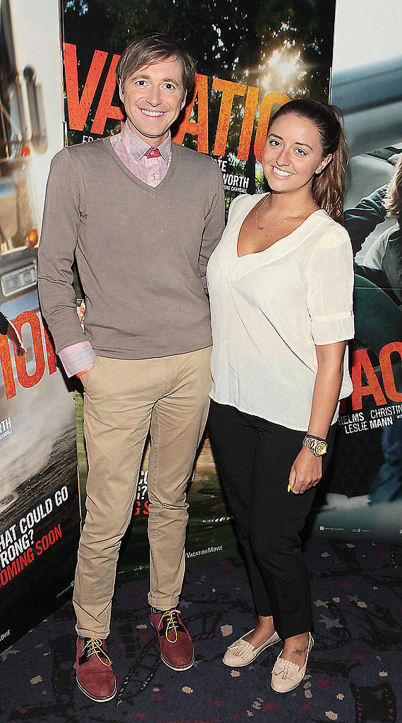 Norman Pratt and Jess Corcoran at the special preview screening of Vacation at Cineworld .Dublin..Picture:Brian McEvoy