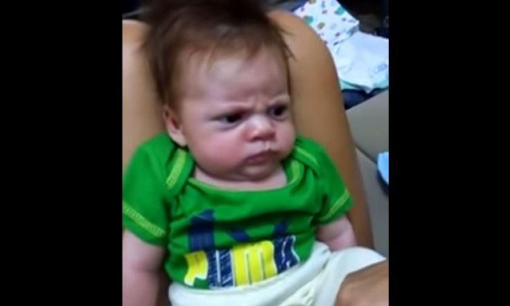 Behold Angriest Baby in the World in All His Grumpy Glory