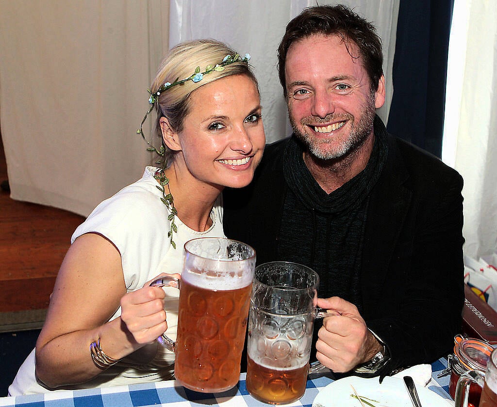 Siobhan O Connor and John Norton  pictured at the #Lidl Oktoberfest to launch the Alpengut range of food in Lidl stores at Meeting House Square,Dublin..Picture: Brian McEvoy.