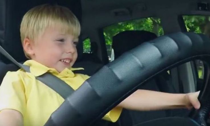 Your Eyes Do Not Deceive You - That IS a 3-Year-Old Taxi Driver!