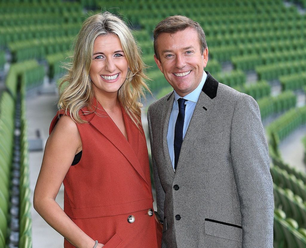 Tv3 Autumn Schedule launch at the Aviva Stadium Dublin.Ciara Doherty and Alan Hughes -Ireland am.Picture Brian McEvoy