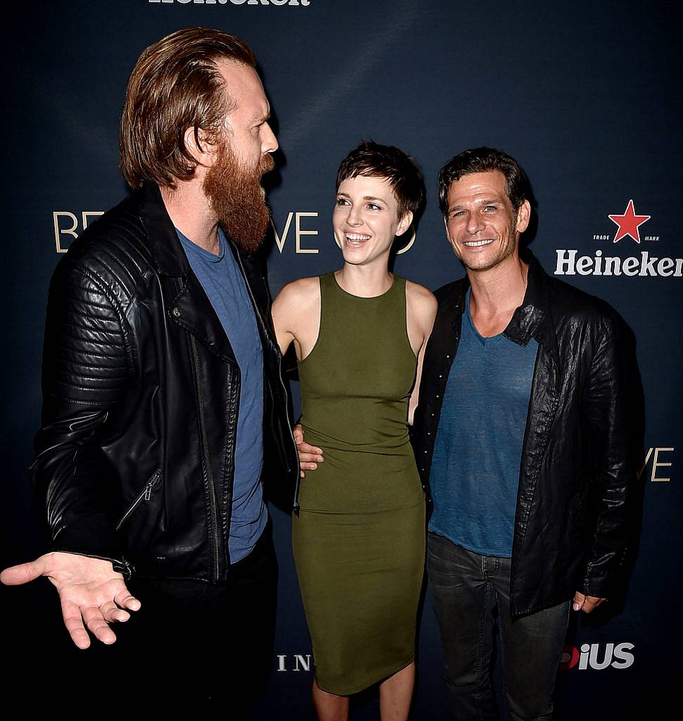 LOS ANGELES, CA - SEPTEMBER 02:  (L-R) Actor Daniel Spink, Emma Fitzpatrick and actor/producer Mark Kassen arrive at the premiere of Radius and G4 Productions' "Before We Go" at the Arclight Theatre on September 2, 2015 in Los Angeles, California.  (Photo by Kevin Winter/Getty Images)