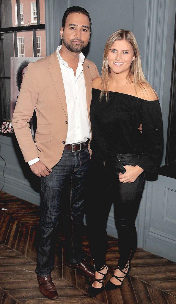 Vivek Iyengar and Jasmine O Brien  at The Lidl Esmara Autumn Winter fashion collection launch at The Dean Hotel,Dublin..Picture:Brian McEvoy