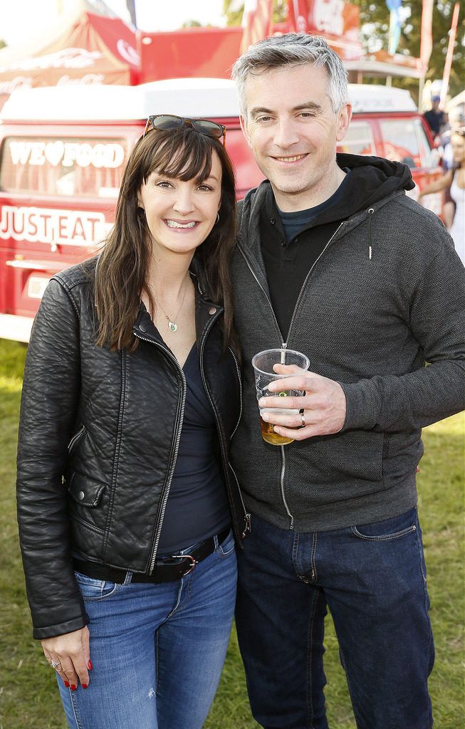 Clodagh O'Connell and Gavin Barrett at the JUST EAT Retreat at Electric Picnic -photo Kieran Harnett