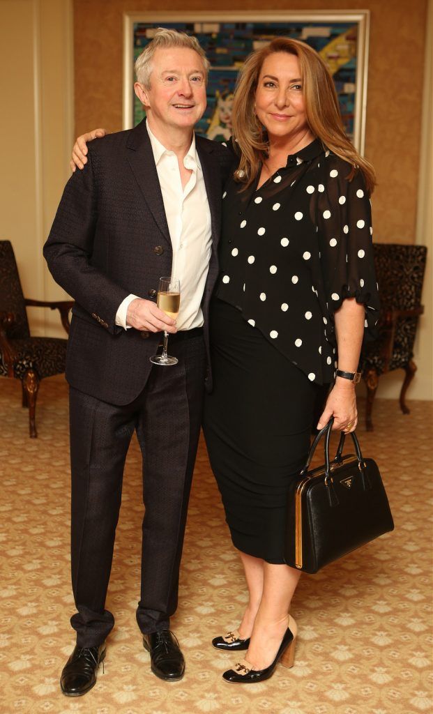 Pictured at the Brown Thomas / ISPCC charity luncheon at the Four Seasons Hotel in Dublin were (l to r): Louis Walsh and Caroline Downey. Photograph: Leon Farrell / Photocall Ireland