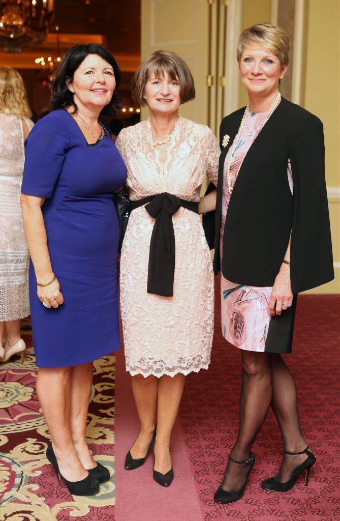  Pictured at the Brown Thomas / ISPCC charity luncheon at the Four Seasons Hotel in Dublin were (l to r): Theresa Kirk, Maria Kenny, Theresa Honan. Photograph: Leon Farrell / Photocall Ireland