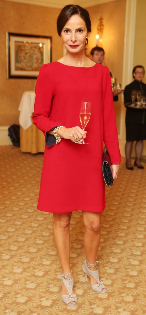 Pictured at the Brown Thomas / ISPCC charity luncheon at the Four Seasons Hotel in Dublin was Caroline Sleiman. Photograph: Leon Farrell / Photocall Ireland