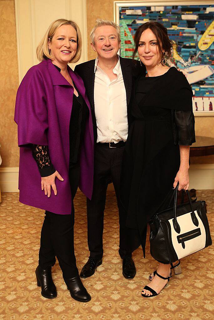  Pictured at the Brown Thomas / ISPCC charity luncheon at the Four Seasons Hotel in Dublin were (l to r): Lynda McQuaid, Louis Walsh, Moira Ryan. Photograph: Leon Farrell / Photocall Ireland