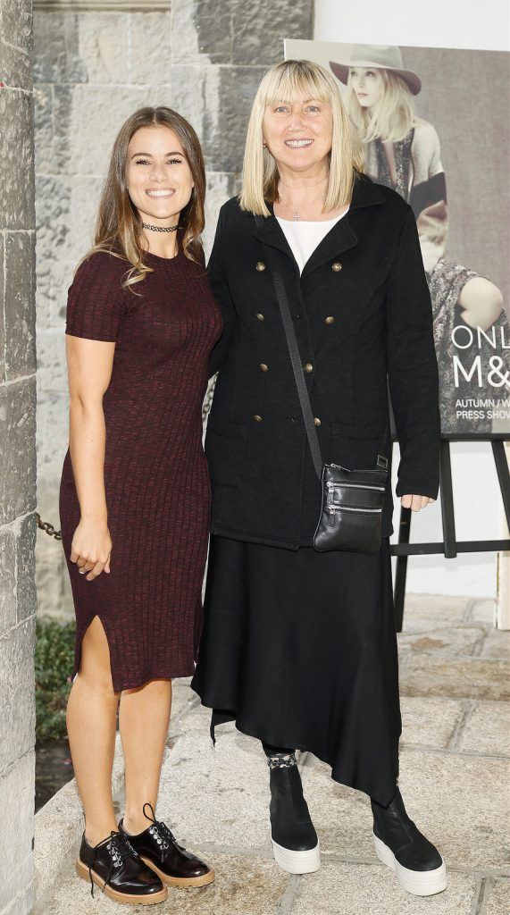 
Molly McKeever and Mairead Whisker at the launch of the Marks & Spencer Autumn / Winter 2015 collection at Royal Hospital Kilmainham-photo Kieran Harnett