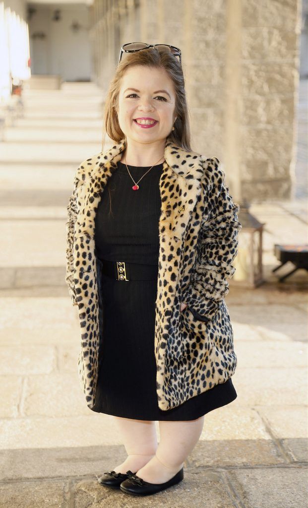 
Sinead Burke at the launch of the Marks & Spencer Autumn / Winter 2015 collection at Royal Hospital Kilmainham-photo Kieran Harnett