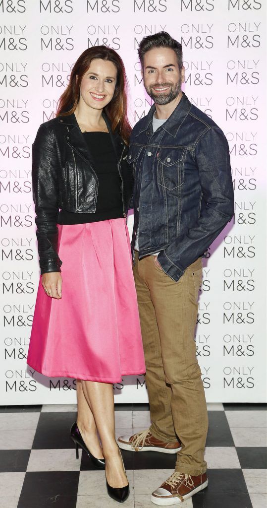 
Roxanne Parker and Ken Boylan at the launch of the Marks & Spencer Autumn / Winter 2015 collection at Royal Hospital Kilmainham-photo Kieran Harnett