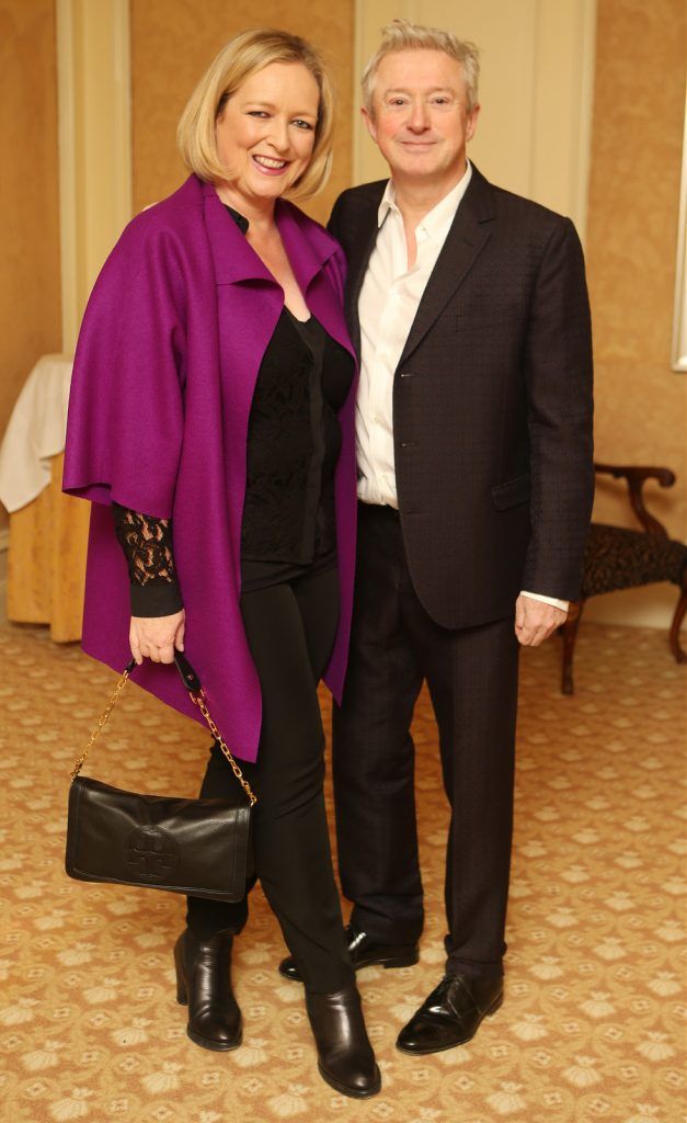 Pictured at the Brown Thomas / ISPCC charity luncheon at the Four Seasons Hotel in Dublin were (l to r): Lynda McQuaid, Louis Walsh. Photograph: Leon Farrell / Photocall Ireland