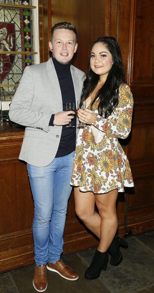 
Chris Gernon and Grace Mongey at the launch of the Marks & Spencer Autumn / Winter 2015 collection at Royal Hospital Kilmainham-photo Kieran Harnett