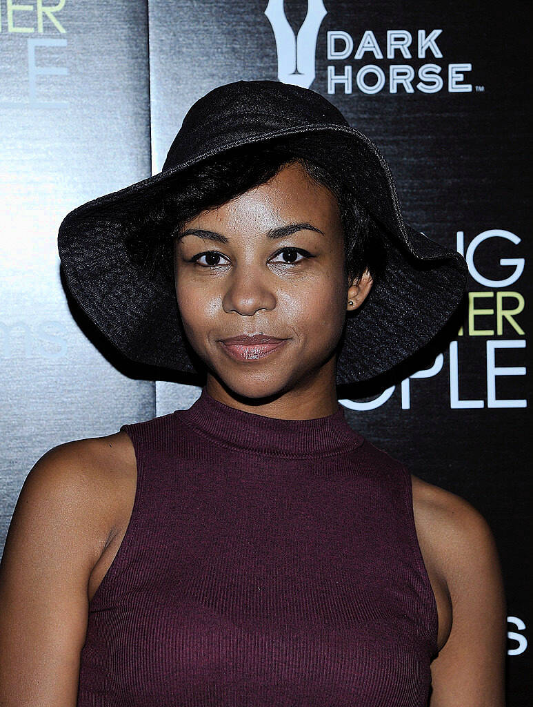 LOS ANGELES, CA - SEPTEMBER 09:  Actress Aasha Davis attends the Los Angeles premiere of IFC Films "Sleeping with Other People" presented by Dark Horse Wine on September 9, 2015 in Los Angeles, California.  (Photo by John Sciulli/Getty Images for Darin Pfeiffer Consulting)