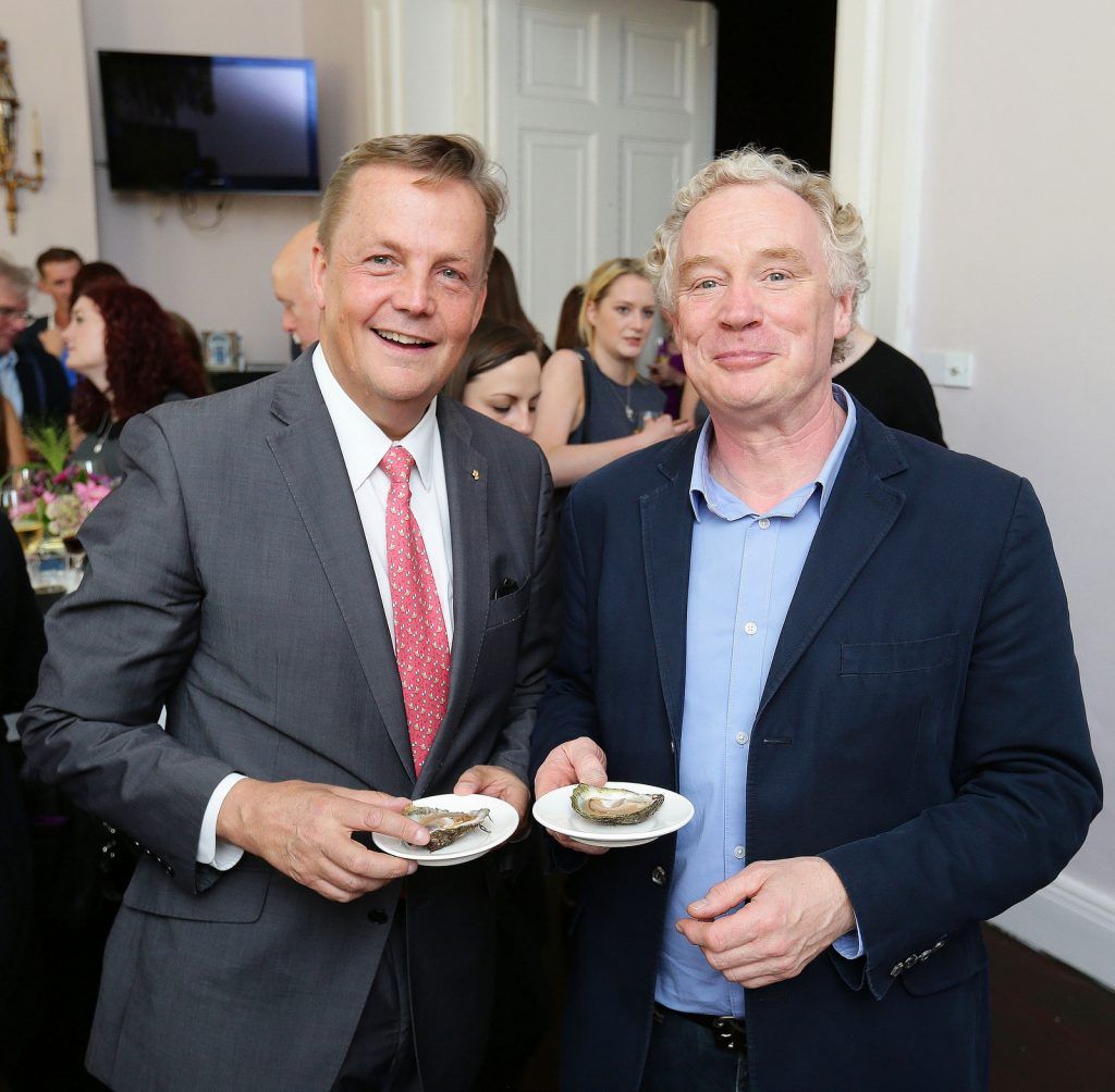 Adriaan Bartels and John Wilson pictured at the launch of The Cliff Townhouse 4th Annual Oyster Festival on 8th September.

Pic: Marc O'Sullivan