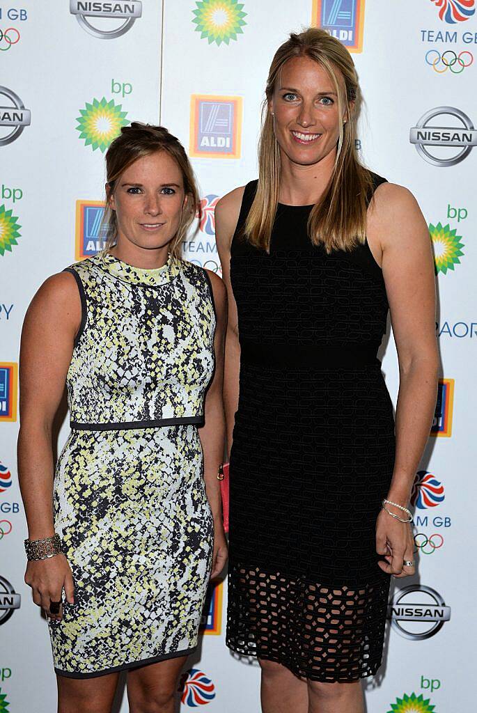 LONDON, ENGLAND - SEPTEMBER 09:  Hannah Mills and Saskia Clark attend the Team GB Ball at The Royal Opera House on September 9, 2015 in London, England.  (Photo by Anthony Harvey/Getty Images)