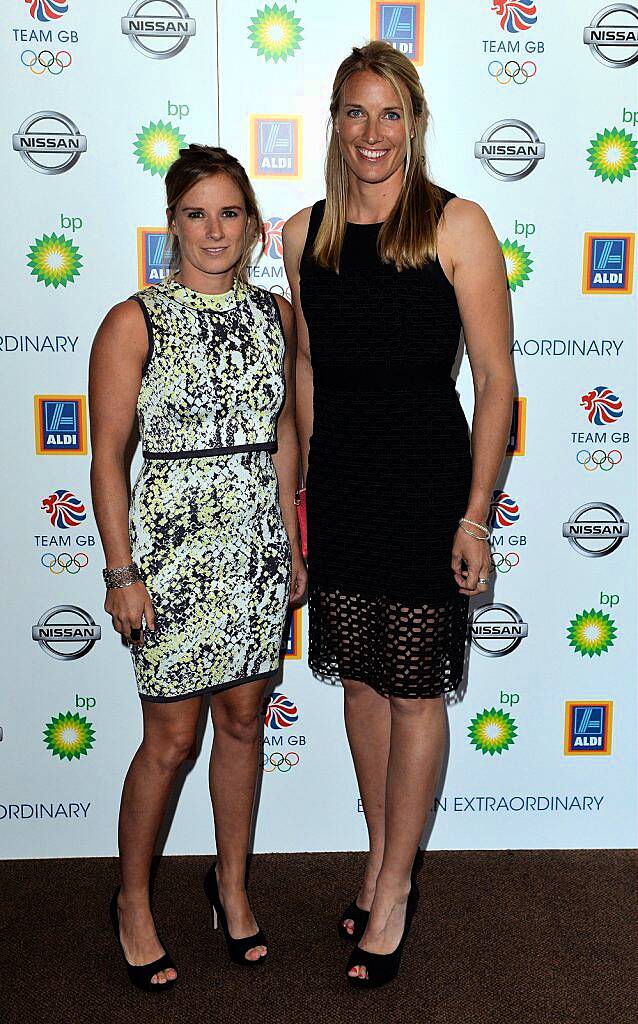 LONDON, ENGLAND - SEPTEMBER 09:  Hannah Mills and Saskia Clark attend the Team GB Ball at The Royal Opera House on September 9, 2015 in London, England.  (Photo by Anthony Harvey/Getty Images)