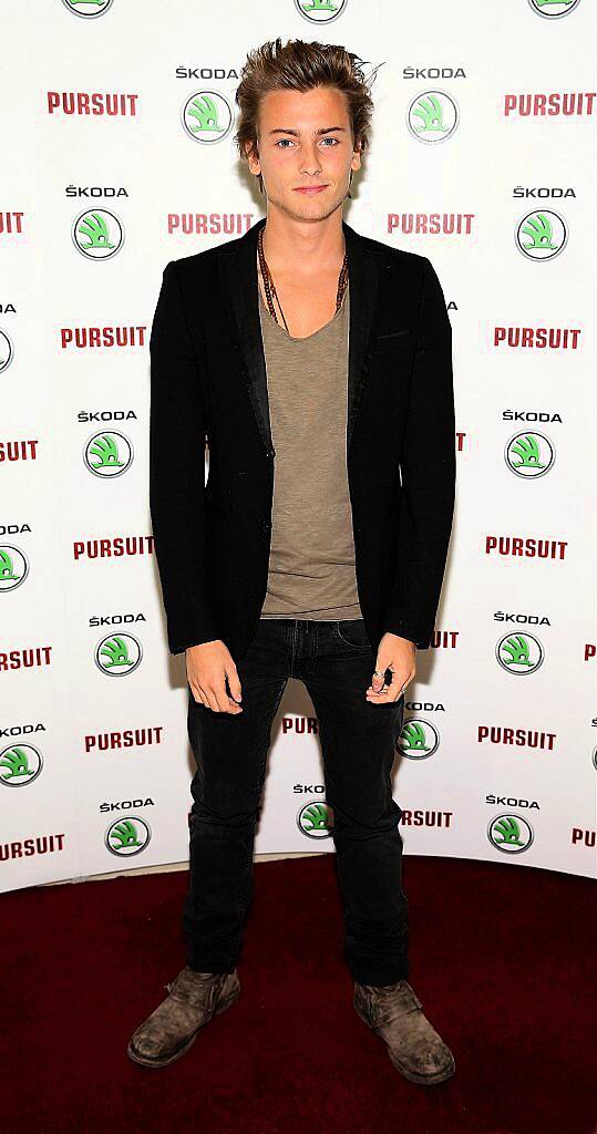 Elijah Rowen at the Dublin premiere of Irish car-chase movie, ‘Pursuit’ in association with Skoda at the Imc Cinema ,Tallaght Dublin ..Pictures Brian McEvoy.