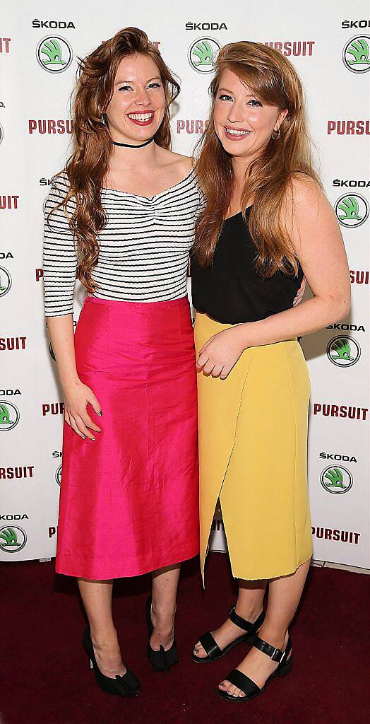 Sinead Mercier and Nell Mercier  at the Dublin premiere of Irish car-chase movie, ‘Pursuit’ in association with Skoda at the Imc Cinema ,Tallaght Dublin ..Pictures Brian McEvoy.!”  ..  