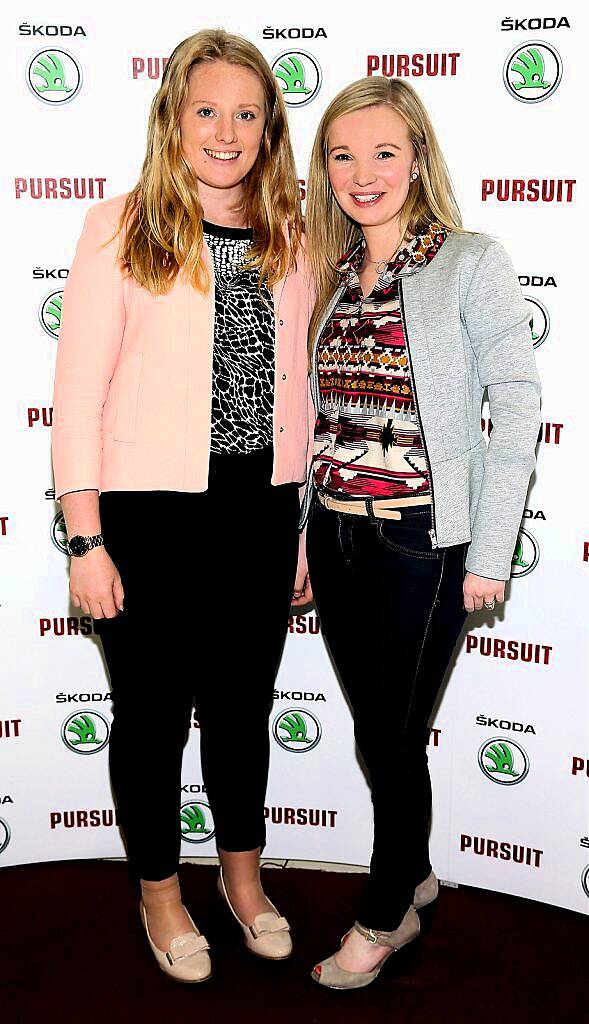 Meghan Moynihan and Eimear Walsh  at the Dublin premiere of Irish car-chase movie, ‘Pursuit’ in association with Skoda at the Imc Cinema ,Tallaght Dublin ..Pictures Brian McEvoy.