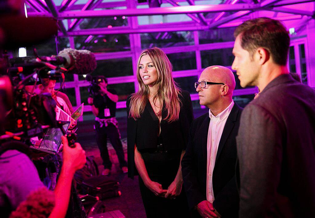 LONDON, ENGLAND - SEPTEMBER 17:  Abbey Clancy attends the Catwalk to Cosmopolitan fashion show as part of the Cosmopolitan FashFest at Battersea Evolution on September 17, 2015 in London, England.  (Photo by John Phillips/Getty Images)