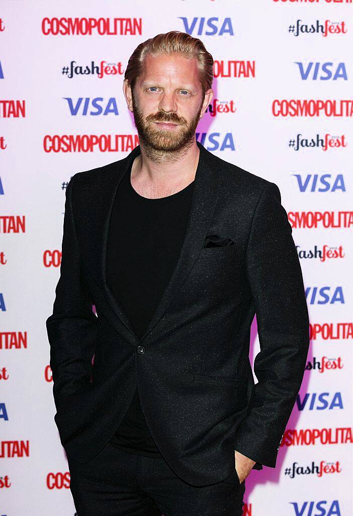 LONDON, ENGLAND - SEPTEMBER 17:  Alistair Guy attends the Catwalk to Cosmopolitan fashion show as part of the Cosmopolitan FashFest at Battersea Evolution on September 17, 2015 in London, England.  (Photo by John Phillips/Getty Images)