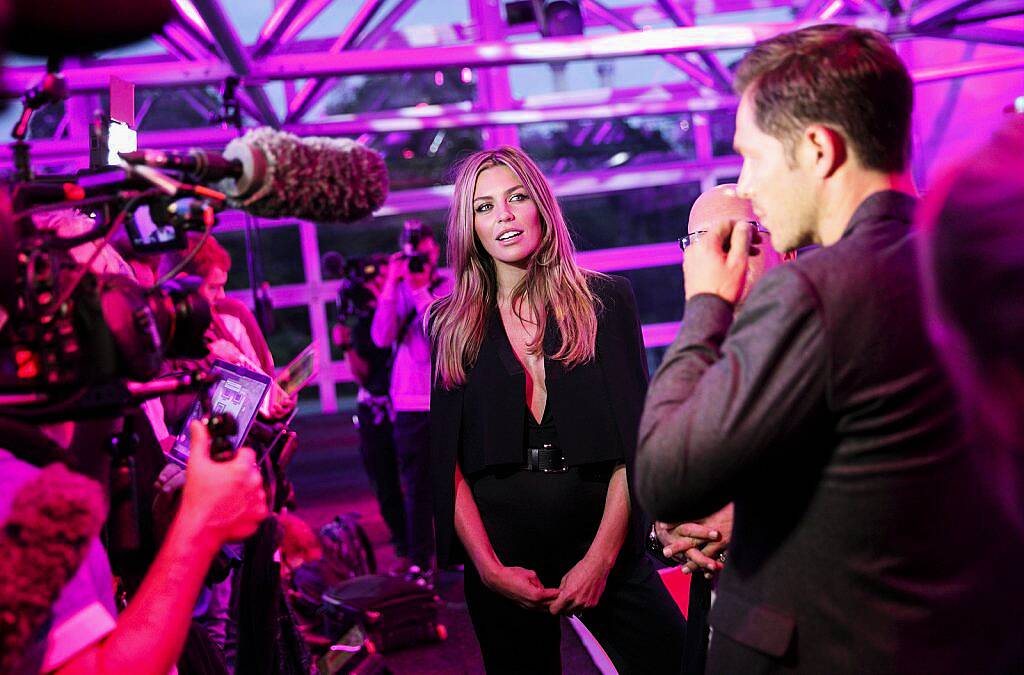 LONDON, ENGLAND - SEPTEMBER 17:  Abbey Clancy attends the Catwalk to Cosmopolitan fashion show as part of the Cosmopolitan FashFest at Battersea Evolution on September 17, 2015 in London, England.  (Photo by John Phillips/Getty Images)