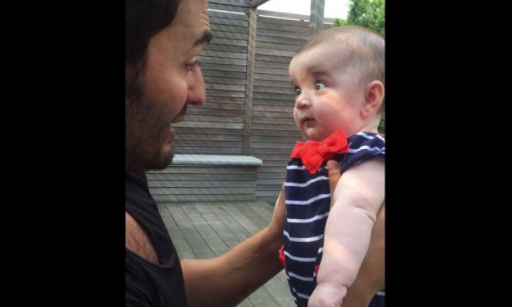 Baby Has Tiny Mind Blown As Man Explains Its Existence To It