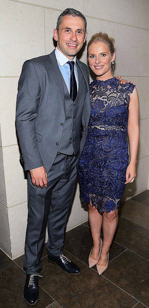 Dublin Player Alan Brogan and wife Lydia at the Gibson Hotel All Ireland Post Match Banquet at the Gibson Hotel ,Dublin .Picture Brian mcEvoy.