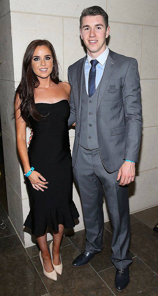 Dublin Player Emeet O Conghaile and Bevan Murphy  at the Gibson Hotel All Ireland Post Match Banquet at the Gibson Hotel ,Dublin .Picture Brian mcEvoy.