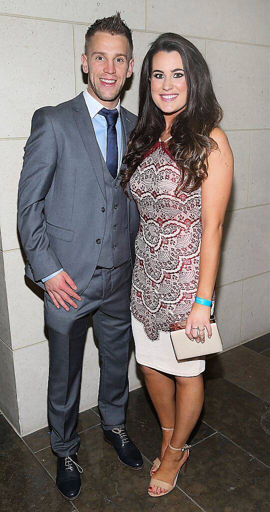 Dublin player Jonny Cooper and Saoirse McCann at the Gibson Hotel All Ireland Post Match Banquet at the Gibson Hotel ,Dublin .Picture Brian mcEvoy.