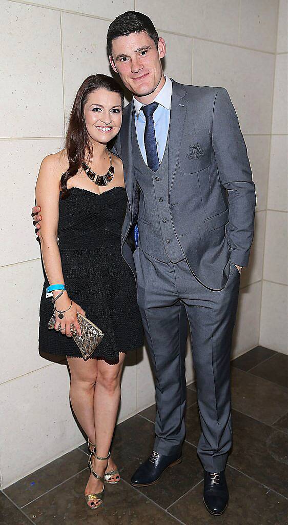 Dublin player Diarmuid Connolly and Ciara Chaney  at the Gibson Hotel All Ireland Post Match Banquet at the Gibson Hotel ,Dublin .Picture Brian mcEvoy.