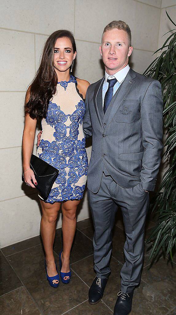 Dublin Player Ciaran Kilkenny and Lorraine O Shea  at the Gibson Hotel All Ireland Post Match Banquet at the Gibson Hotel ,Dublin .Picture Brian mcEvoy