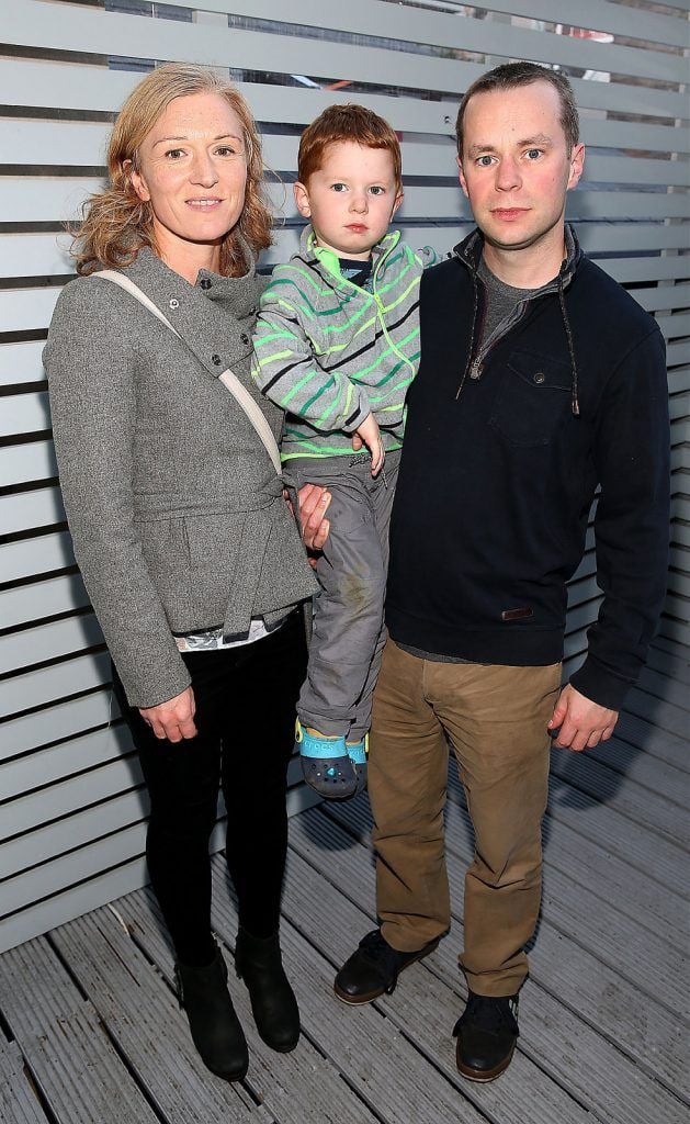 Karen Convery,Aaron Counihan and Dualta Counihan at the launch of Neven Maguire's cookbook "The Nation's favourite Healthy Food" at Eathos in Upper Baggot Street,Dublin..Picture :Brian Mcevoy.