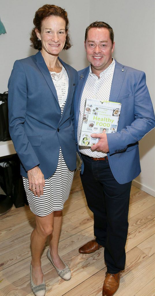 Sonia O Sullivan and Neven Maguire at the launch of Neven Maguire's cookbook "The Nation's favourite Healthy Food" at Eathos in Upper Baggot Street,Dublin..Picture :Brian Mcevoy.