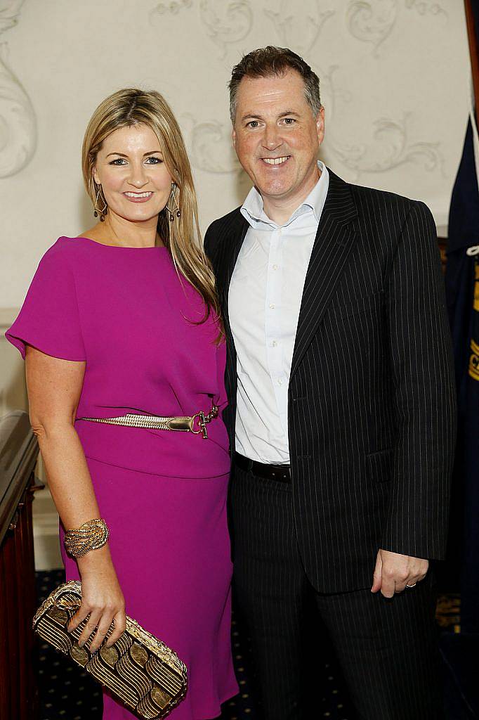 
Jennifer Butler and Gerry Nyland at the Irish Fashion Exposure Spring Summer show held by the Order of Lazarus in association with the Design Centre held in the Stephens Green Hibernian Club-photo Kieran Harnett